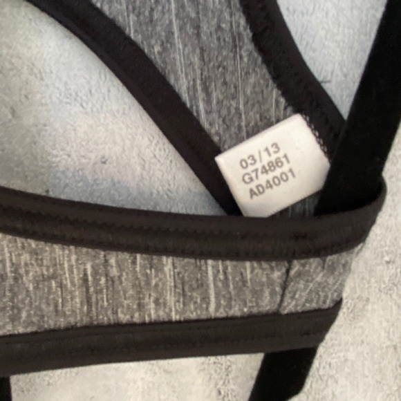 Adidas Climalite Racer Back Tank Top Women's Sz Large Grey Heather Black Trim - Picture 5 of 7